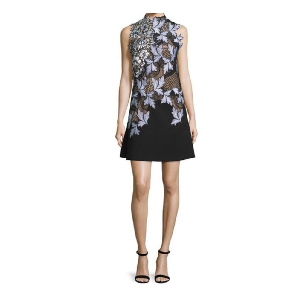 SELF-PORTRAIT LILA MINI DRESS LILAC US02/UK06
